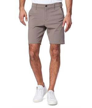 PAIGE Rickson Size 40 Dark Taupe Gray Stretch Flat Front Trousers Shorts NWT